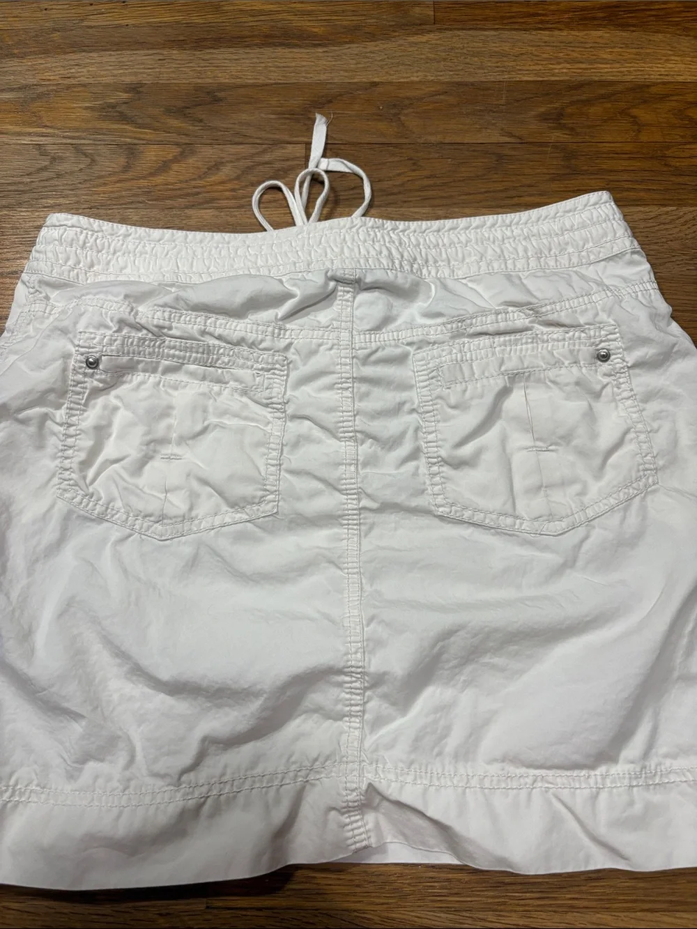 LOFT white cotton mini skirt